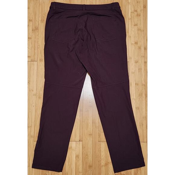 Lululemon Pants Men 34x31 ABC Classic Fit 5 Pocket Warpstreme Chino Burgundy Red - Picture 7 of 8